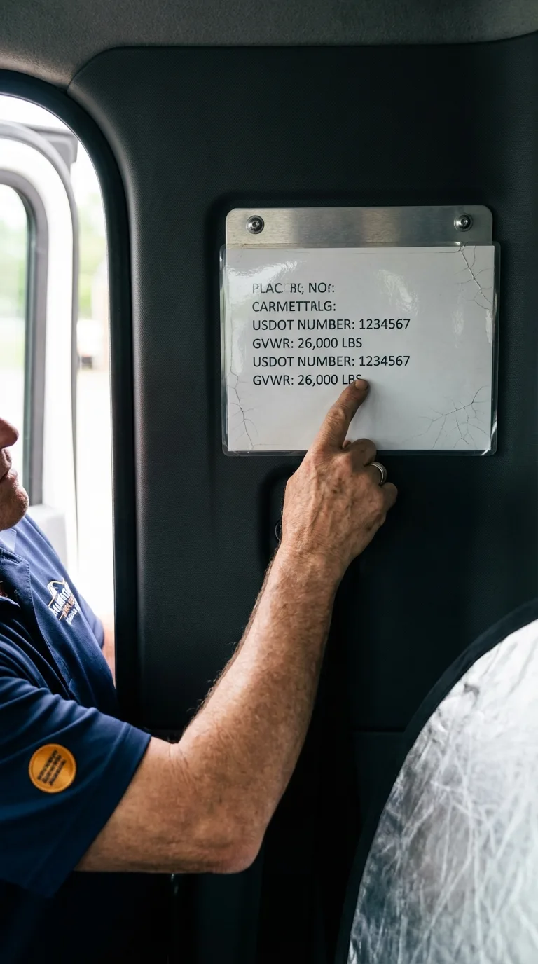 USDOT licensing placard verification in Perryville